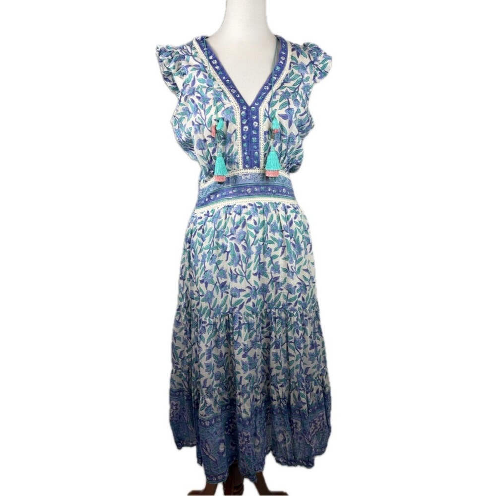 Bell by Alicia Bell Annabelle Maxi Dress L Boho Mixed Print - Read Description